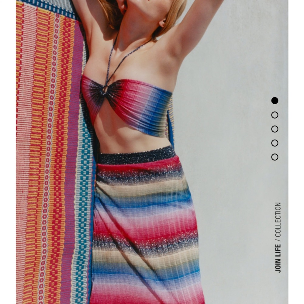 Zara Metallic Knit Top NEW